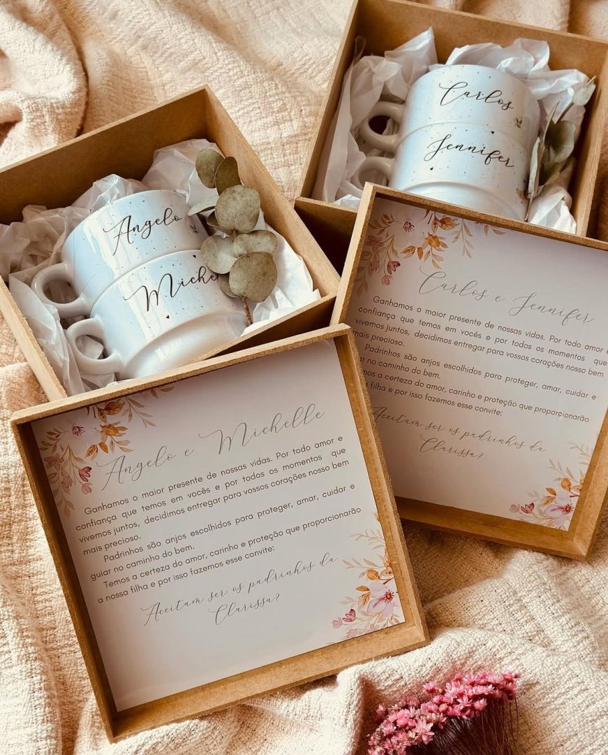 Kit Convite com duas xícaras