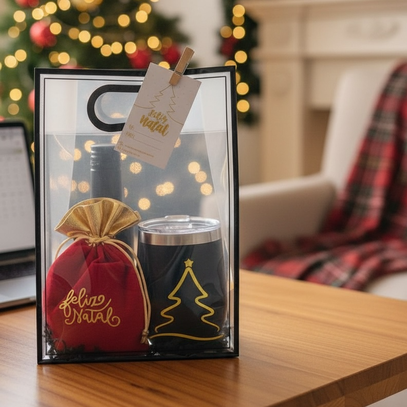 Bag Copo Térmico + Vinho