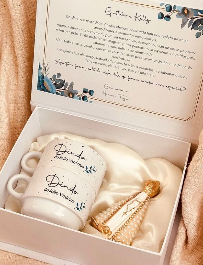 Kit Convite Xícaras + Santa