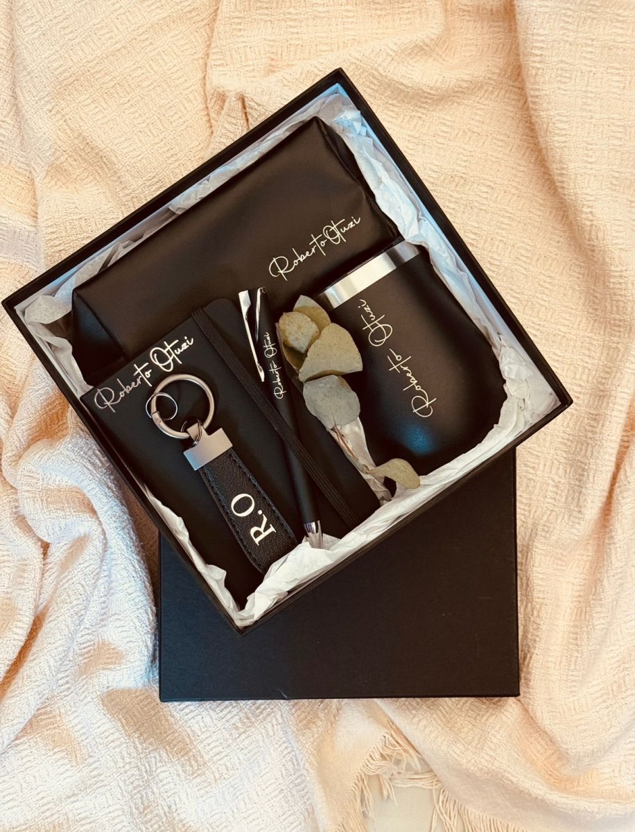 Kit Copo Térmico +Nécessaire + Bloquinho + Chaveiro