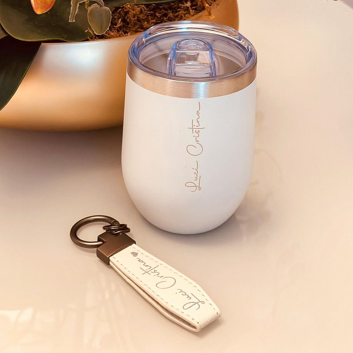 Kit Copo térmico + Chaveiro